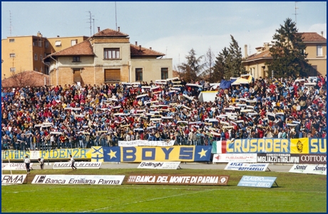 Parma-Catania 17-03-1985. BOYS PARMA 1977, foto ultras