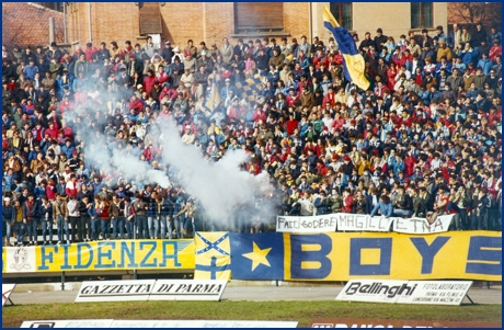 Parma-Catania 17-03-1985. BOYS PARMA 1977, foto ultras