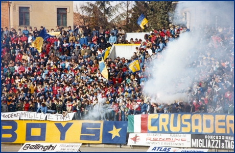 Parma-Catania 17-03-1985. BOYS PARMA 1977, foto ultras