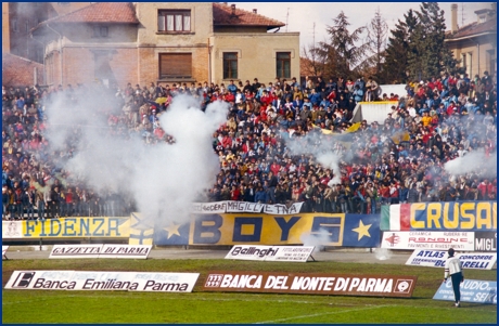 Parma-Catania 17-03-1985. BOYS PARMA 1977, foto ultras