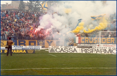 PARMA-Empoli 25-11-1984. BOYS PARMA 1977, foto Ultras