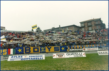 PARMA-Genoa 11-11-1984. BOYS PARMA 1977, foto Ultras