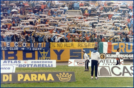 Parma-Lecce 16-12-1984. BOYS PARMA 1977, foto ultras