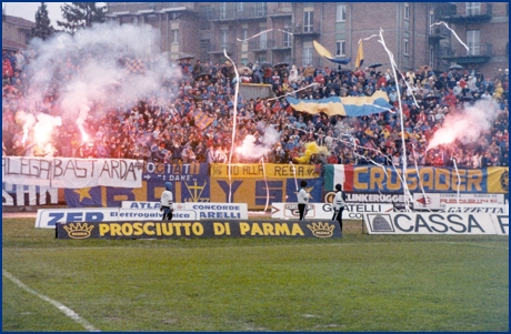 Parma-Lecce 16-12-1984. BOYS PARMA 1977, foto ultras