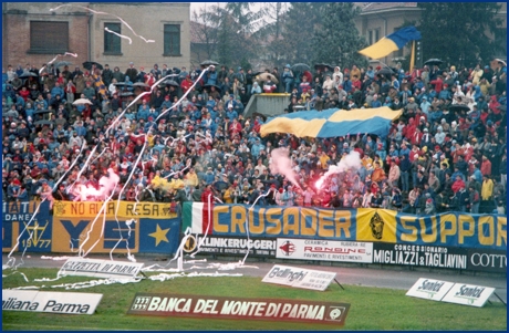 Parma-Lecce 16-12-1984. BOYS PARMA 1977, foto ultras