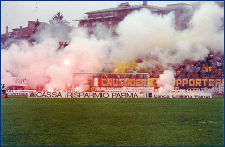 Parma-Lecce 16-12-1984. BOYS PARMA 1977, foto ultras