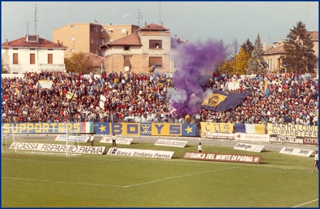 PARMA-Monza 28-10-1984. BOYS PARMA 1977, foto Ultras