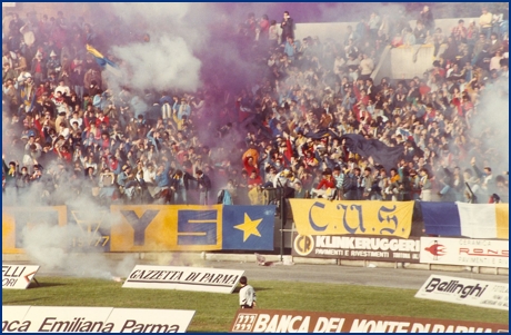 PARMA-Monza 28-10-1984. BOYS PARMA 1977, foto Ultras