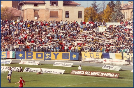 PARMA-Monza 28-10-1984. BOYS PARMA 1977, foto Ultras