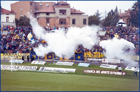 PARMA-Perugia 23-09-1984. BOYS PARMA 1977, foto Ultras