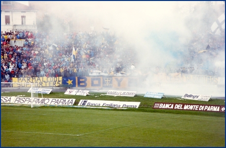 PARMA-Perugia 23-09-1984. BOYS PARMA 1977, foto Ultras