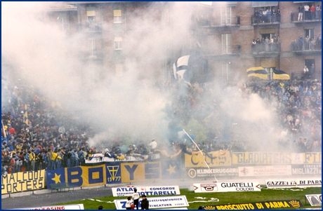 PARMA-Perugia 23-09-1984. BOYS PARMA 1977, foto Ultras