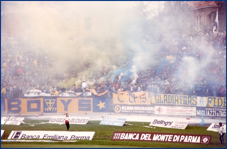 PARMA-Perugia 23-09-1984. BOYS PARMA 1977, foto Ultras