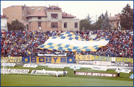 PARMA-Perugia 23-09-1984. BOYS PARMA 1977, foto Ultras