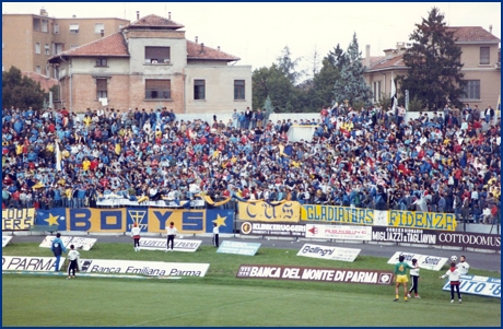 PARMA-Perugia 23-09-1984. BOYS PARMA 1977, foto Ultras