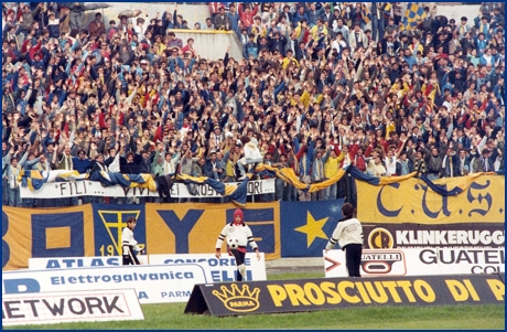 PARMA-Perugia 23-09-1984. BOYS PARMA 1977, foto Ultras