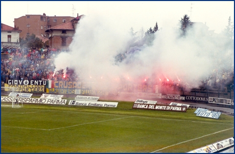 PARMA-Pisa 07-10-1984. BOYS PARMA 1977, foto Ultras