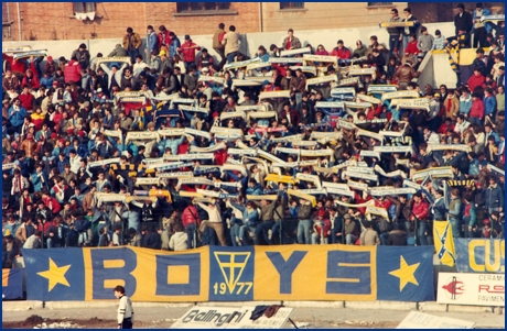 Parma-Taranto 24-02-1985. BOYS PARMA 1977, foto ultras