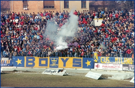 Parma-Taranto 24-02-1985. BOYS PARMA 1977, foto ultras