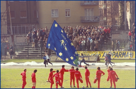 Parma-Triestina 10-03-1985. BOYS PARMA 1977, foto ultras