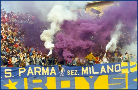 Parma-Triestina 10-03-1985. BOYS PARMA 1977, foto ultras