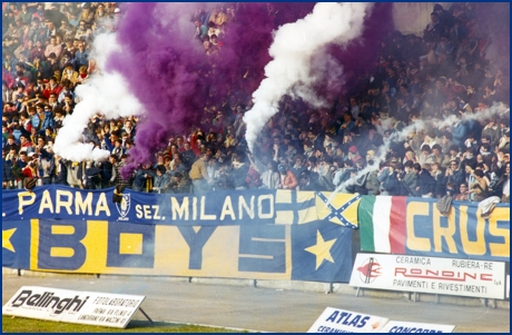 Parma-Triestina 10-03-1985. BOYS PARMA 1977, foto ultras