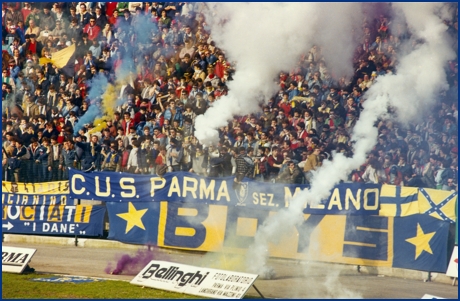 Parma-Triestina 10-03-1985. BOYS PARMA 1977, foto ultras