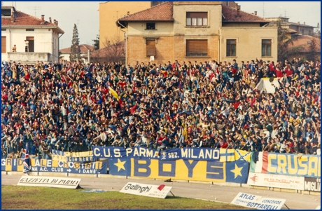 Parma-Triestina 10-03-1985. BOYS PARMA 1977, foto ultras