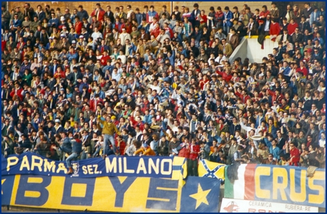 Parma-Triestina 10-03-1985. BOYS PARMA 1977, foto ultras