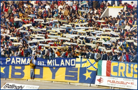 Parma-Triestina 10-03-1985. BOYS PARMA 1977, foto ultras