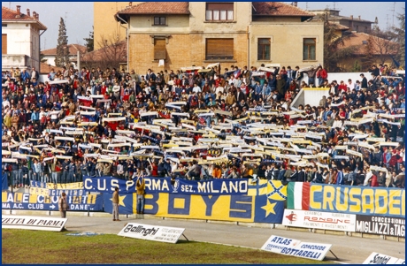 Parma-Triestina 10-03-1985. BOYS PARMA 1977, foto ultras