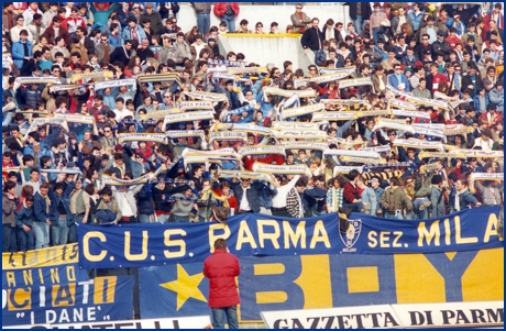 Parma-Triestina 10-03-1985. BOYS PARMA 1977, foto ultras