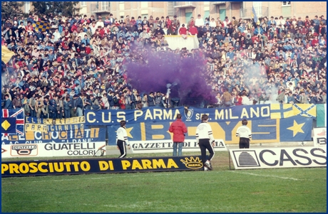 Parma-Triestina 10-03-1985. BOYS PARMA 1977, foto ultras