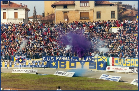 Parma-Triestina 10-03-1985. BOYS PARMA 1977, foto ultras