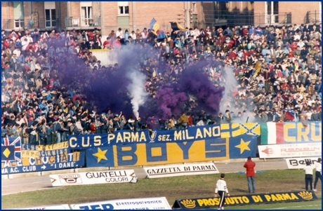 Parma-Triestina 10-03-1985. BOYS PARMA 1977, foto ultras