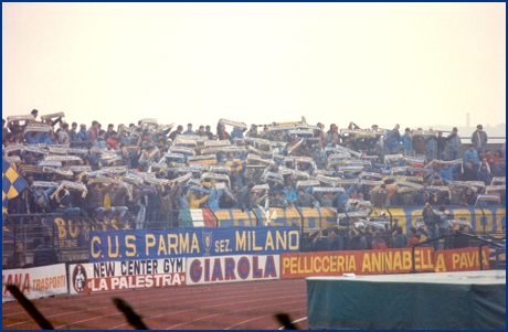 Piacenza-Parma 16-11-1985. BOYS PARMA 1977, foto ultras