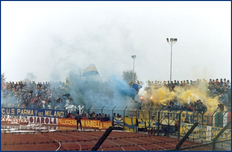 Piacenza-Parma 16-11-1985. BOYS PARMA 1977, foto ultras