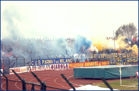 Piacenza-Parma 16-11-1985. BOYS PARMA 1977, foto ultras