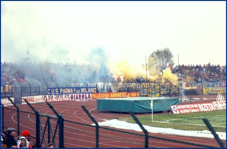 Piacenza-Parma 16-11-1985. BOYS PARMA 1977, foto ultras