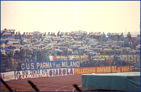 Piacenza-Parma 16-11-1985. BOYS PARMA 1977, foto ultras