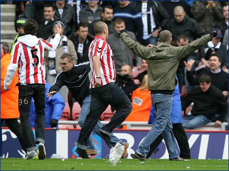 25-10-2008 Sunderland-Newcastle, incidenti tra tifosi