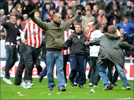 25-10-2008 Sunderland-Newcastle, incidenti tra tifosi