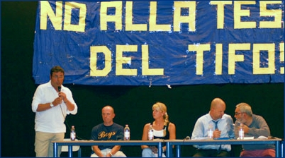 Leonardi, del Parma Fc, alla conferenza del 03-09-2009: Tessera del Tifoso, le ragioni del no!